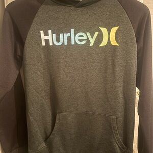 Hurley Boys Charcoal and Black Hoodie